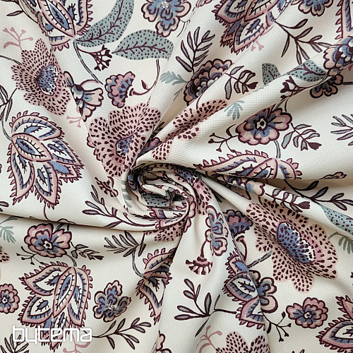 Cotton fabric FLOWERS BOHO
