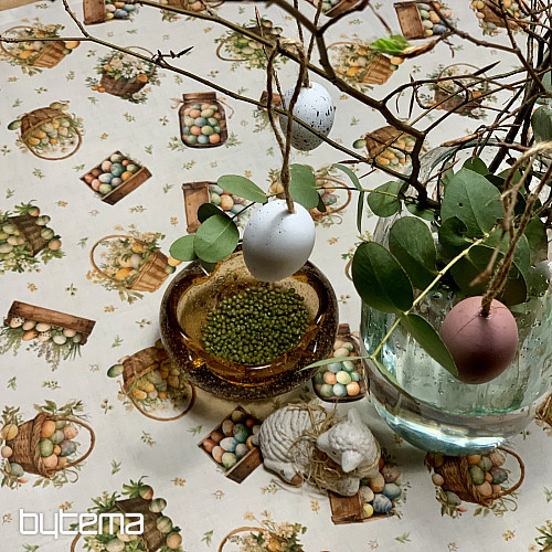 Easter tablecloth and scarf COLORFUL EGGS