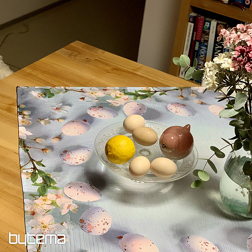Tablecloth and scarf EASTER with flowers