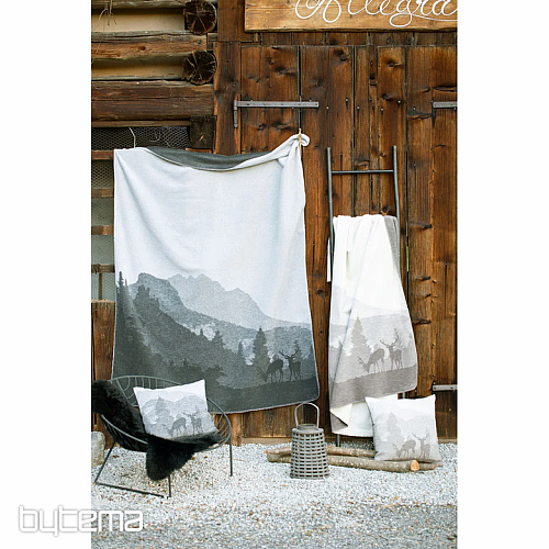 Decorative cover DF JELEN SILVRETTA brown