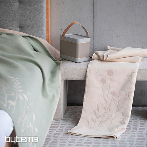 Blanket AMBER FLOWERS beige