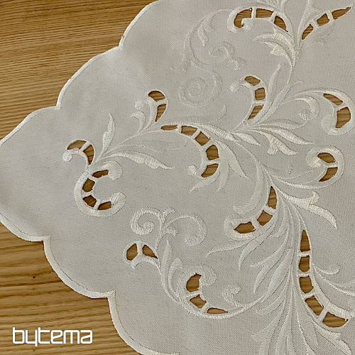 Tablecloth and scarf WHITE DREAM embroidered