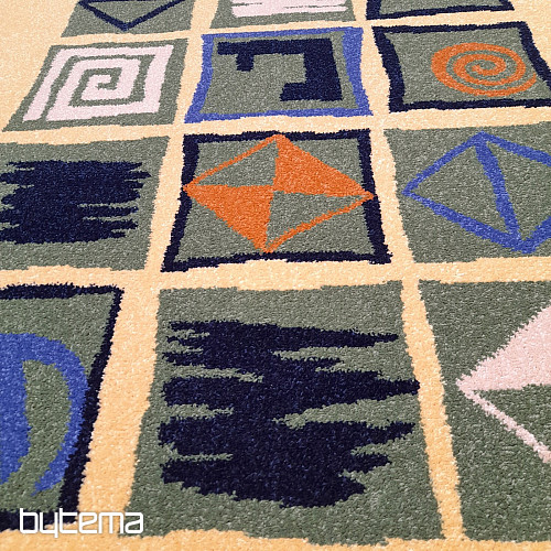 Modern geo piece carpet