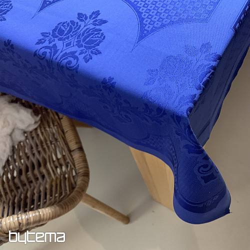 Tablecloth DAMASK dark blue 130 x 230