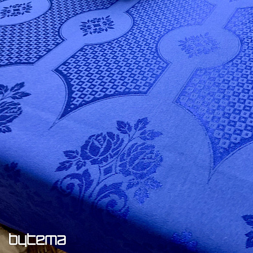 Tablecloth DAMASK dark blue 130 x 230