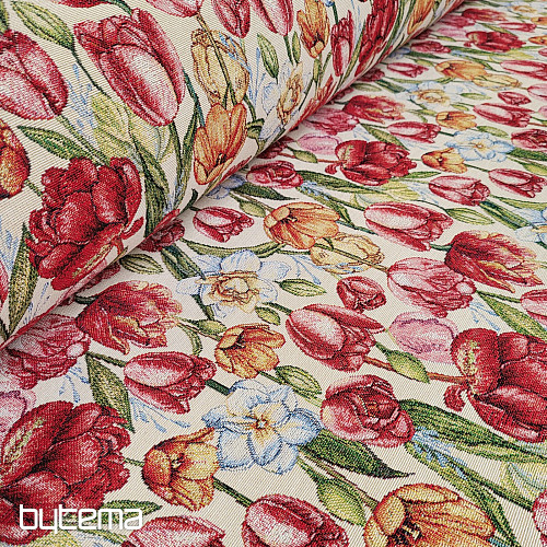 Tapestry fabric TULIPS NAOMI