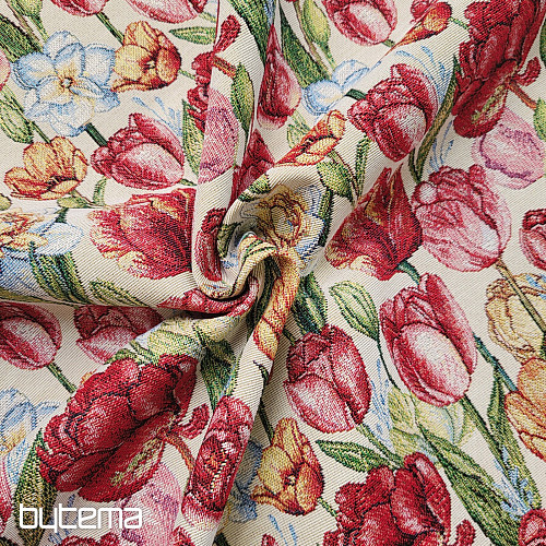 Tapestry fabric TULIPS NAOMI