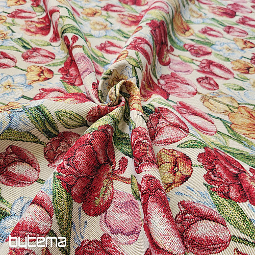 Tapestry fabric TULIPS NAOMI