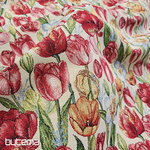 Tapestry fabric TULIPS NAOMI