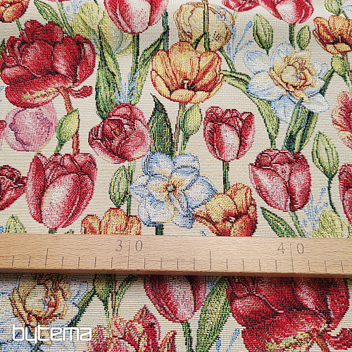 Tapestry fabric TULIPS NAOMI