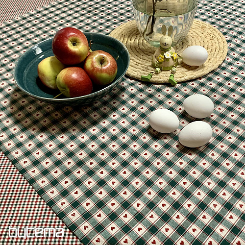 Tablecloth and scarf MAXI CORET green