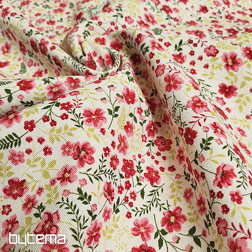 Decorative fabric CIRI red