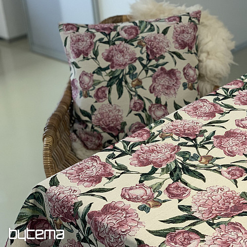Tablecloth and scarf PEONIES