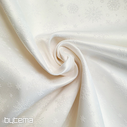 Decorative plain fabric FLAKES MIX WHITE