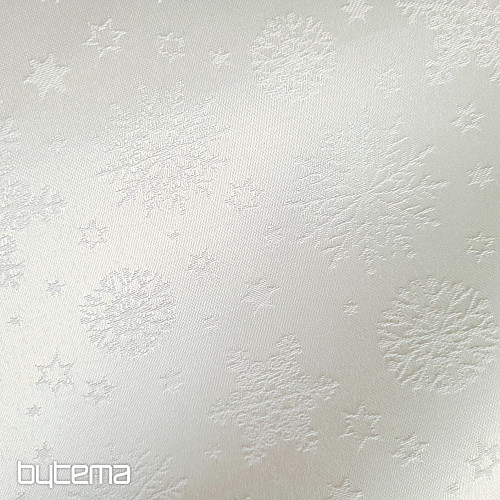 Decorative plain fabric FLAKES MIX WHITE