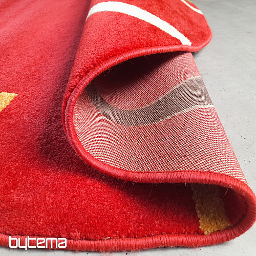 Figaro round rug 200 x 200 cm red