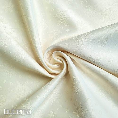 Decorative plain fabric FLAKES MIX CREAM