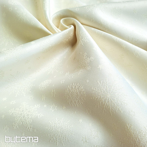 Decorative plain fabric FLAKES MIX CREAM