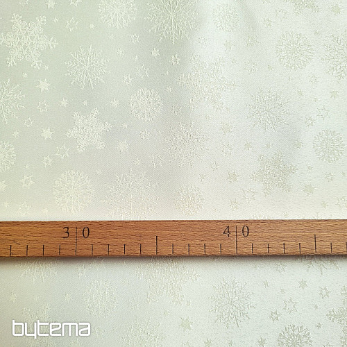 Decorative plain fabric FLAKES MIX CREAM