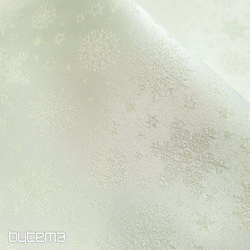 Decorative plain fabric FLAKES MIX CREAM