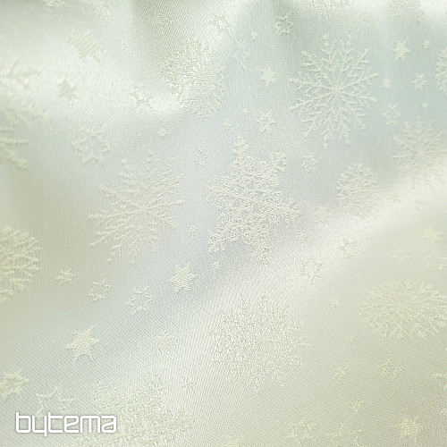 Decorative plain fabric FLAKES MIX CREAM