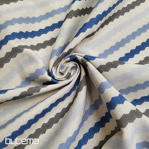 Decorative fabric WAVES BLUE