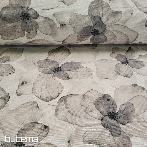 Decorative fabric TUTUKI FLOWER BEIGE