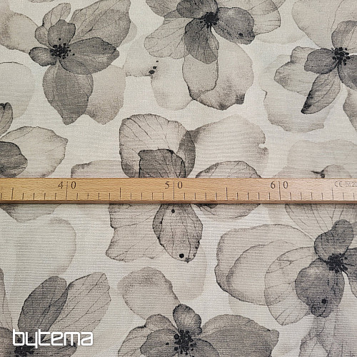 Decorative fabric TUTUKI FLOWER BEIGE