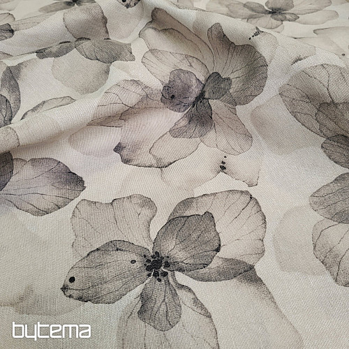 Decorative fabric TUTUKI FLOWER BEIGE