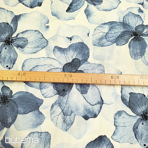 Decorative fabric TUTUKI FLOWER BLUE