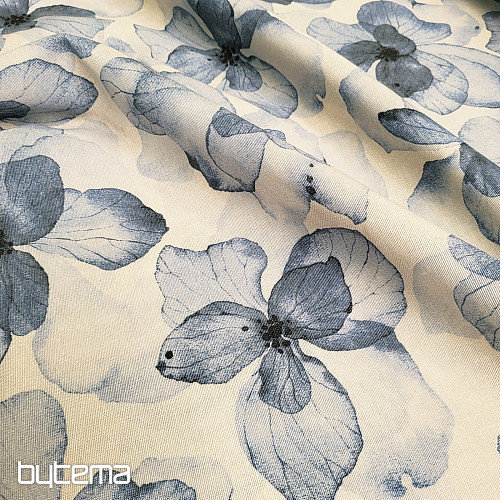 Decorative fabric TUTUKI FLOWER BLUE