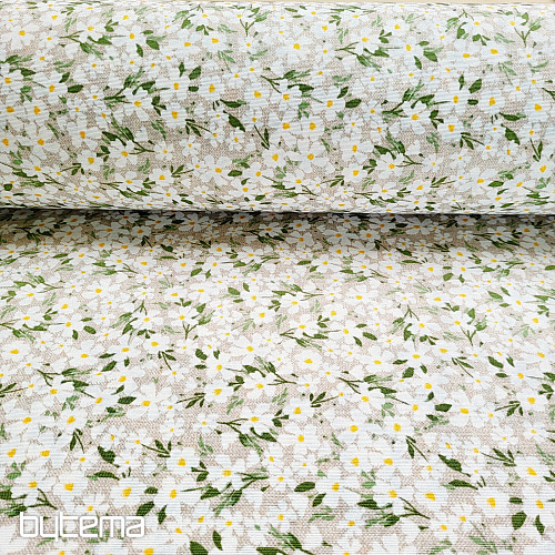 Decorative fabric WHITE FLOWERS