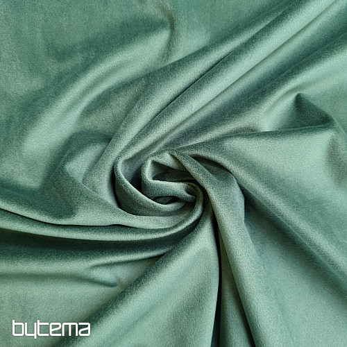 Luxurious monochrome designer decorative fabric GERSTER 77042/0500 GREEN