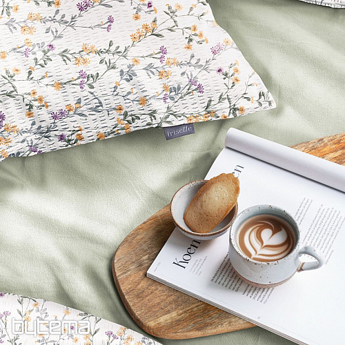 IRISETTE luxury soft crepe EASY 8665-40 Yellow flowers