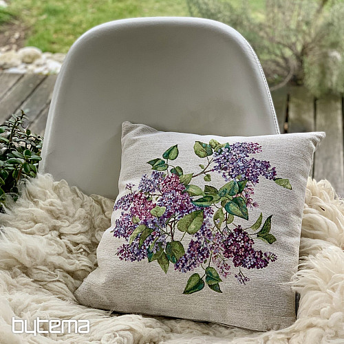 Tapestry pillowcase LILAC in the middle