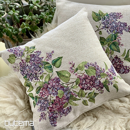 Tapestry pillowcase LILAC in the middle