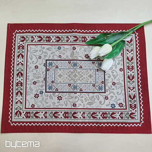 Tapestry placemat FLOWERS IN A FRAME
