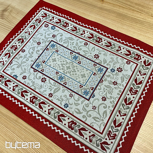 Tapestry placemat FLOWERS IN A FRAME