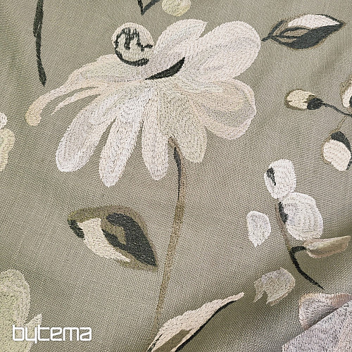 Decorative fabric RICAMATO EMBROIDERY with linen