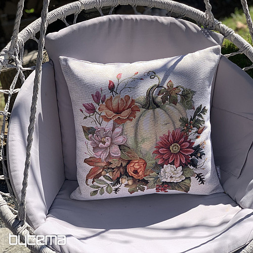 Tapestry pillowcase PUMPKIN WHITE