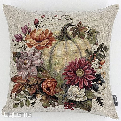 Tapestry pillowcase PUMPKIN WHITE