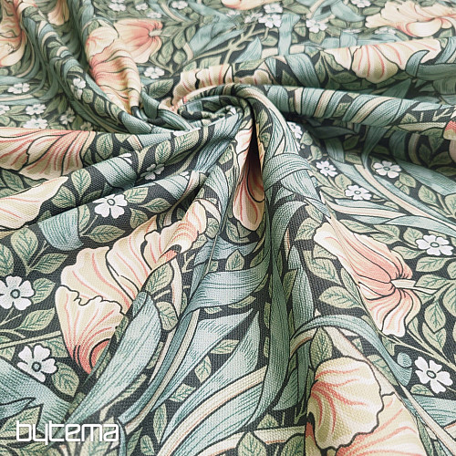 Decorative fabric GOLDEN FLOWERS