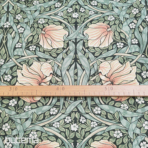 Decorative fabric GOLDEN FLOWERS