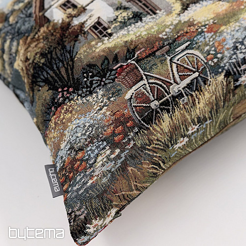 Tapestry pillowcase HOUSE AND BIKE