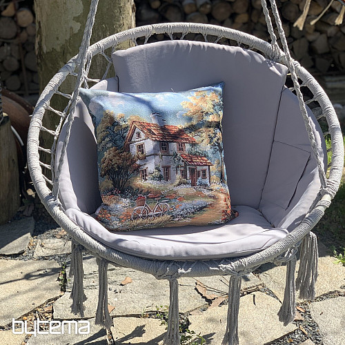 Tapestry pillowcase HOUSE AND BIKE