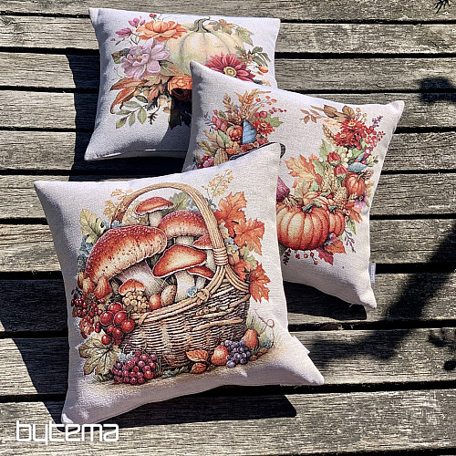 Tapestry pillowcase MUSHROOMS IN THE CART
