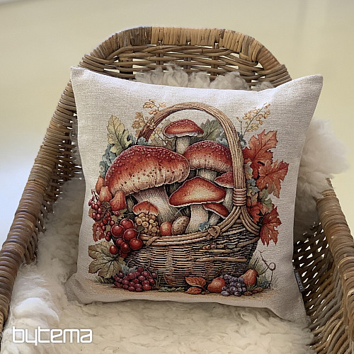 Tapestry pillowcase MUSHROOMS IN THE CART