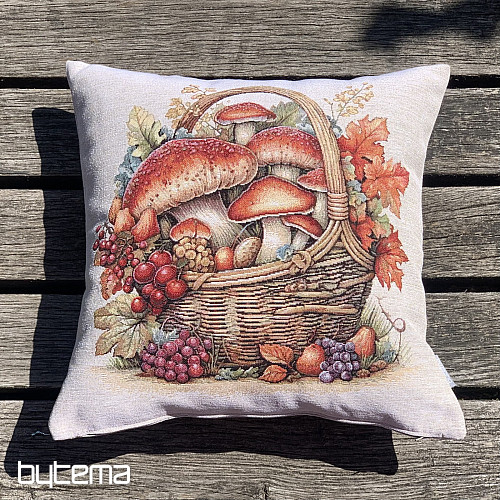 Tapestry pillowcase MUSHROOMS IN THE CART