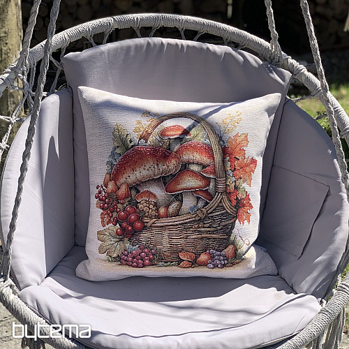 Tapestry pillowcase MUSHROOMS IN THE CART