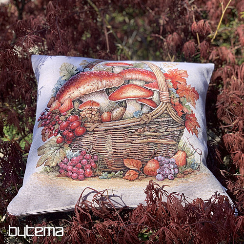 Tapestry pillowcase MUSHROOMS IN THE CART